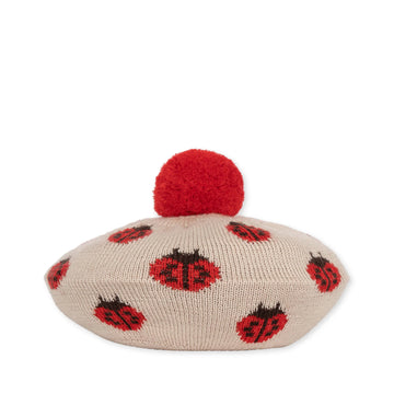 Belou Knit Beret Ladybug Christmas