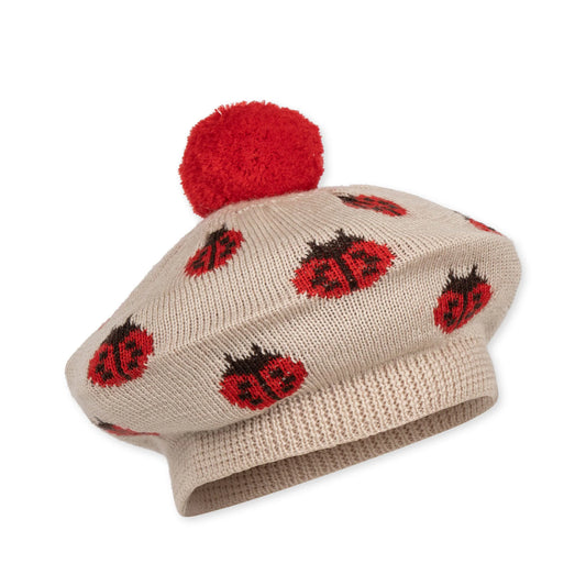 Belou Knit Beret Ladybug Christmas