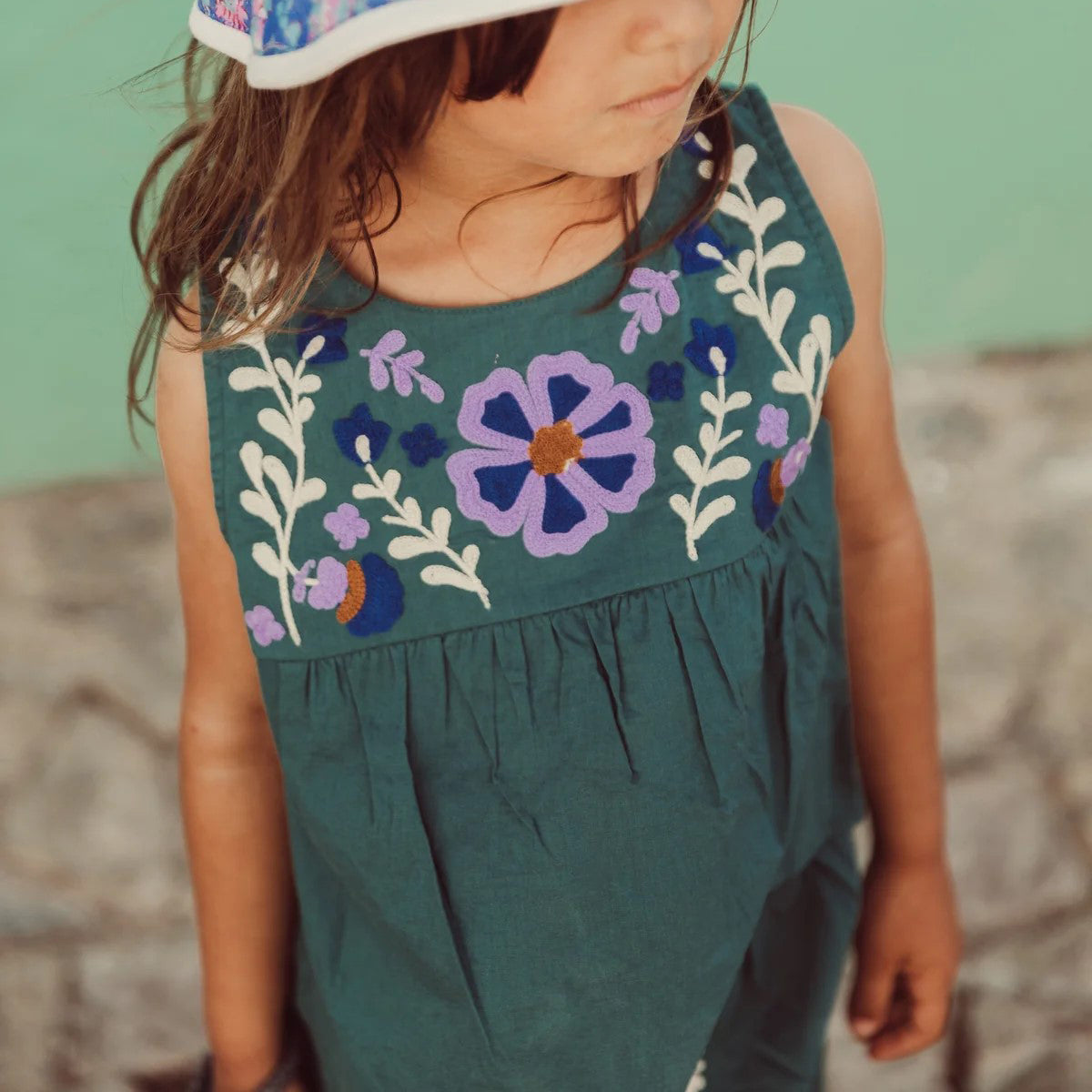 Green Floral Vest