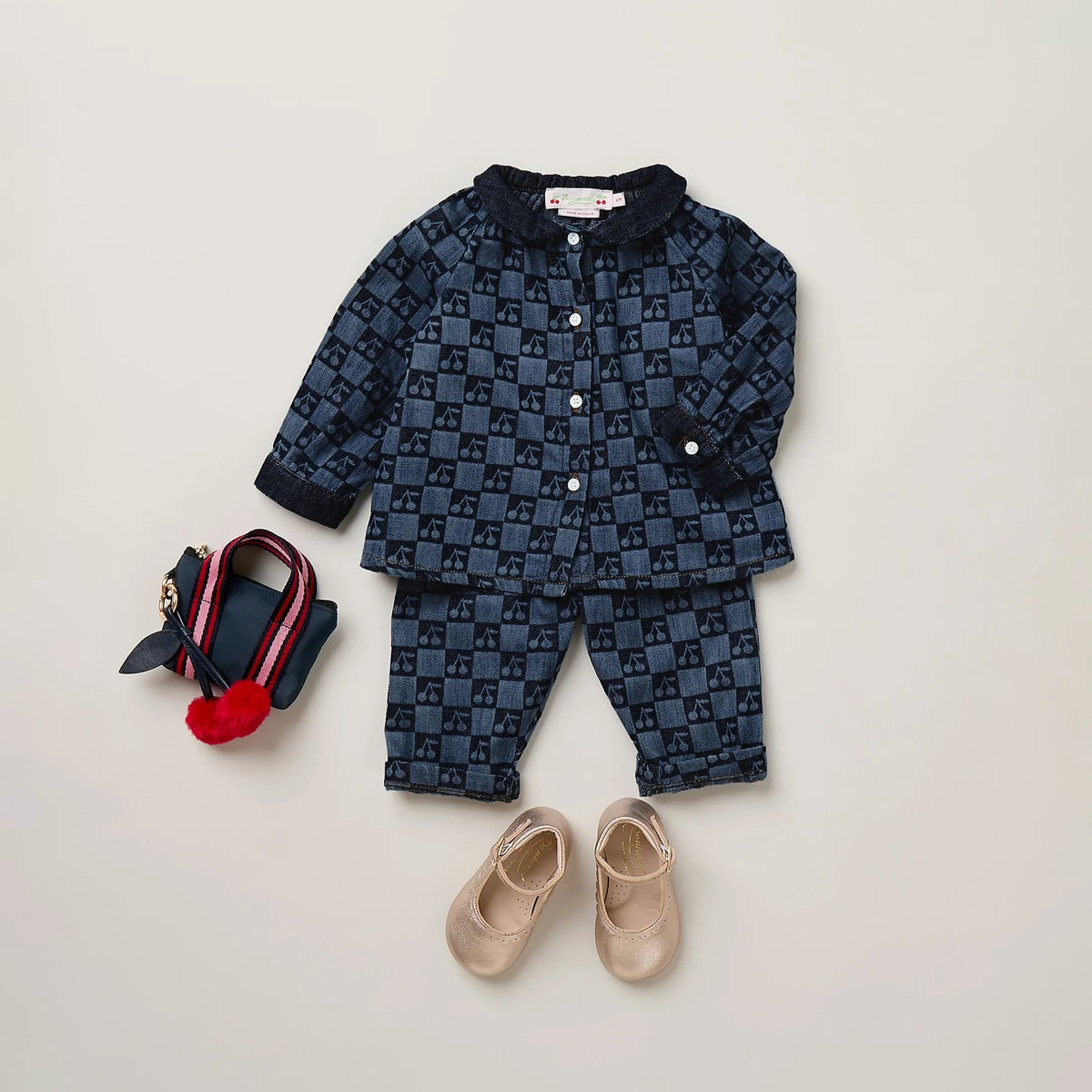 Bonpoint-Bebe Pantalon Luciole Damier Im Jean Clair