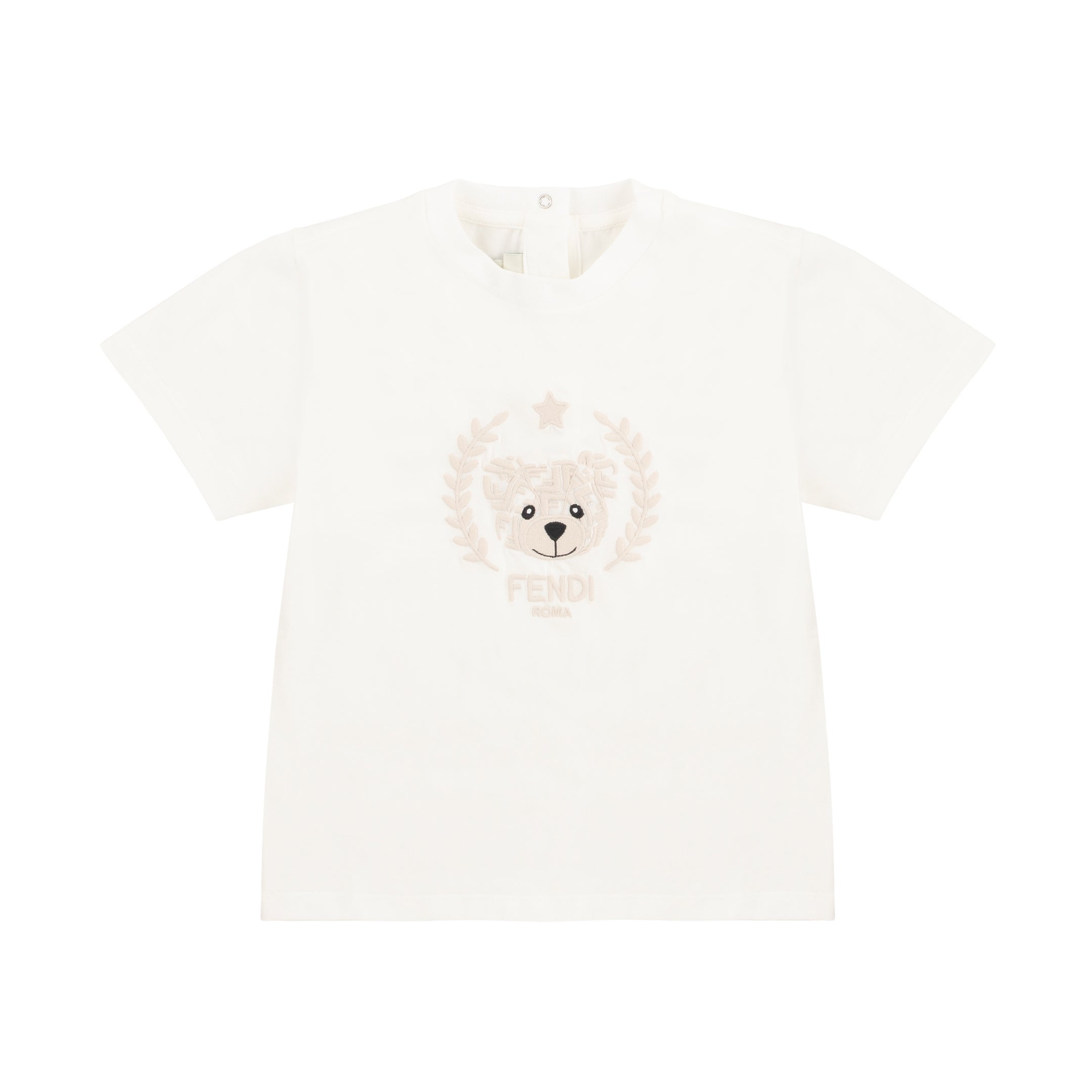 BABY SS TEE WITH EMBROIDERED BEAR FF