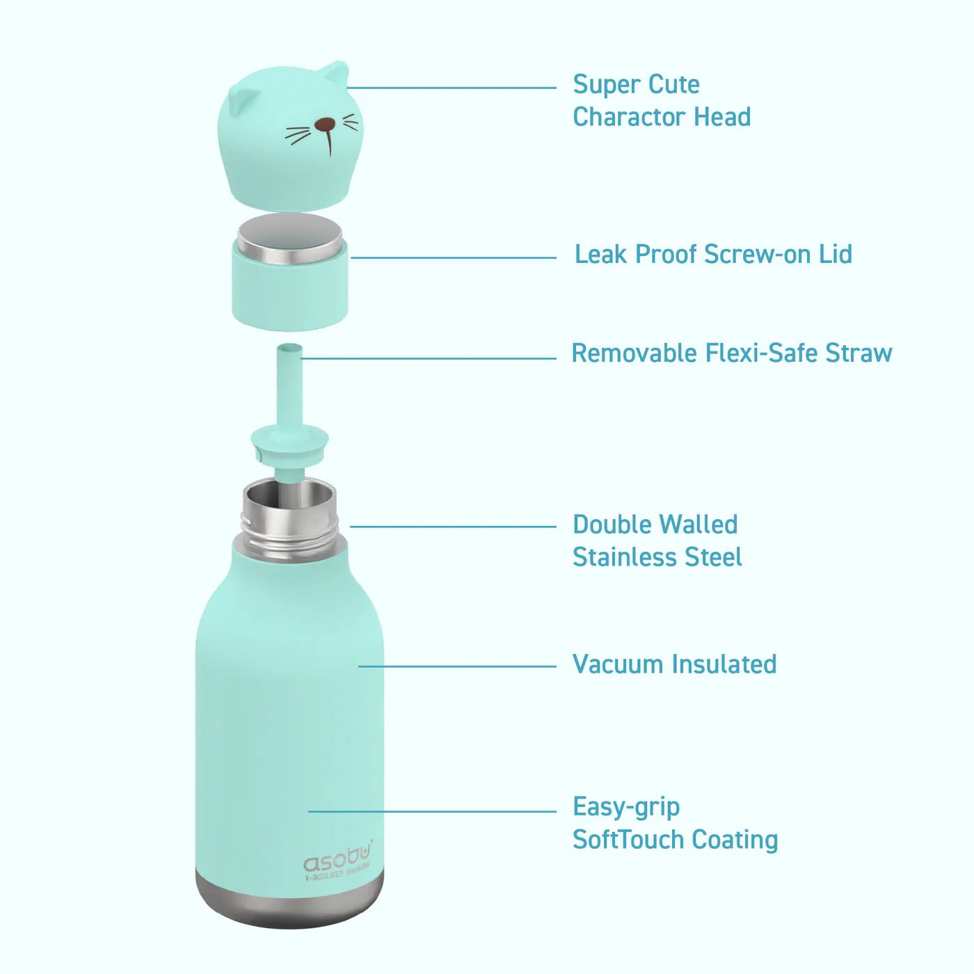 Asobu-Cat Bestie Bottle