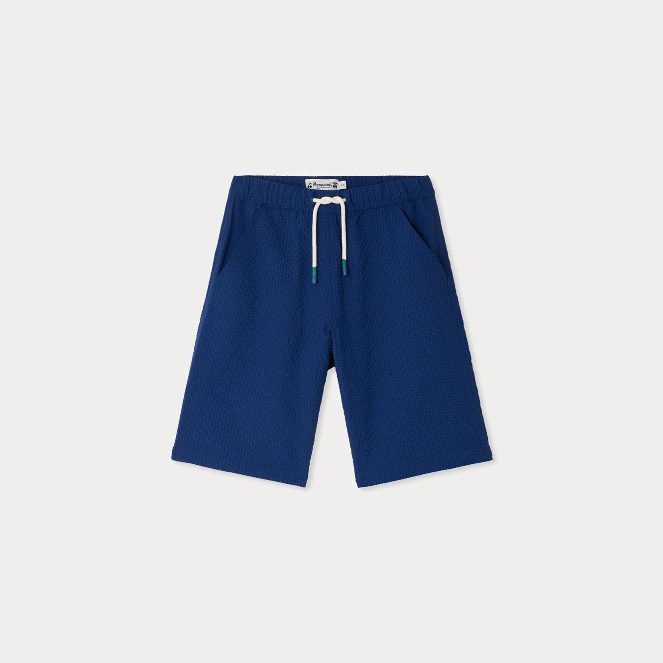 Bonpoint-Ethan water-repellent seersucker shorts Bleu Intense