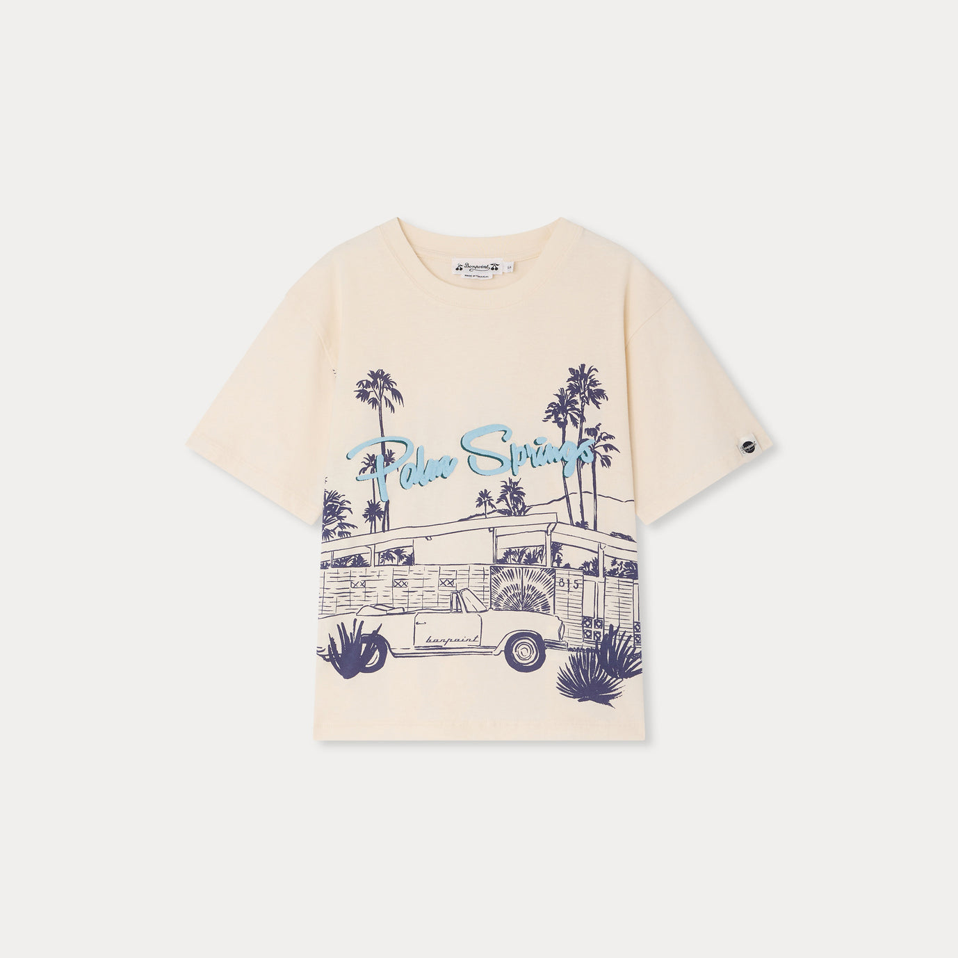 Bonpoint-Eidan Palm Springs Printed T-shirt Ivory