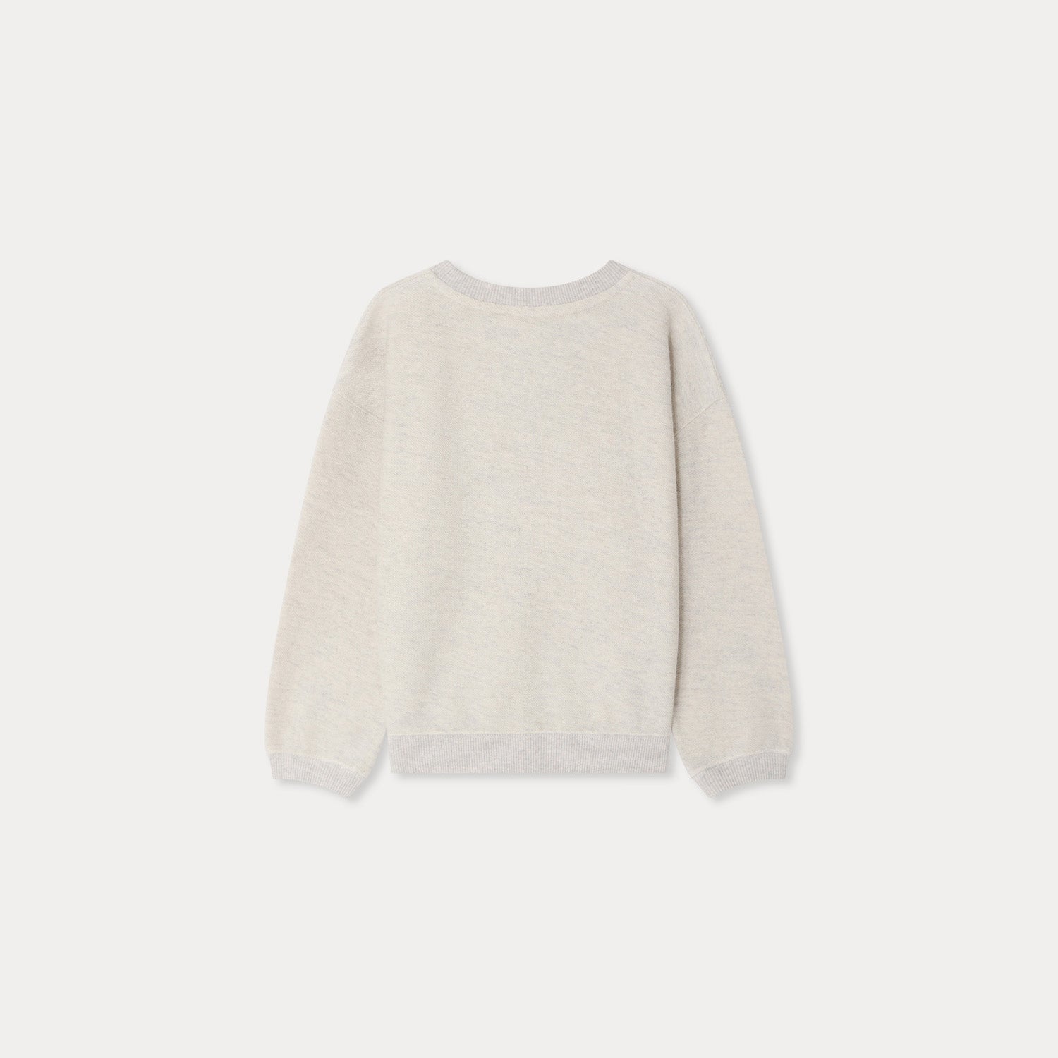 Bonpoint-Tayla embroidered Holiday sweatshirt in organic cotton Gris Chine