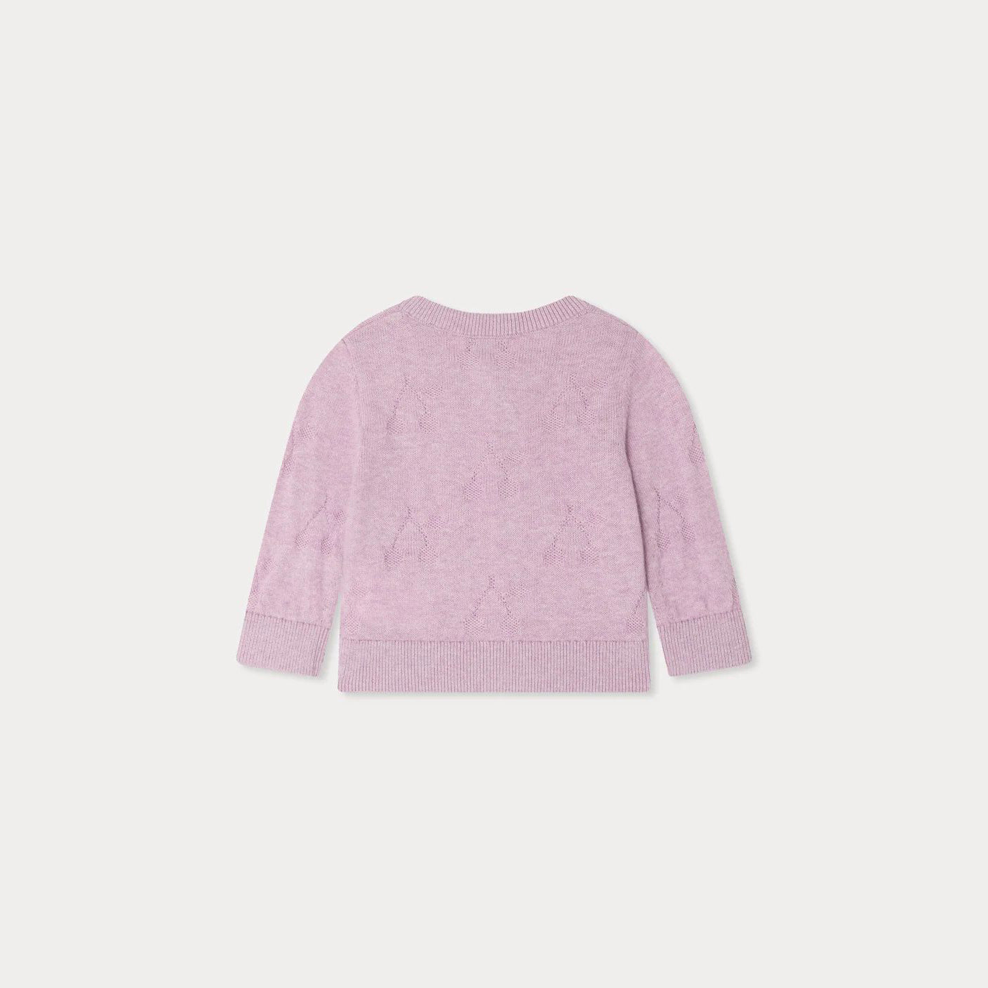 Bonpoint-Teyana cardigan in organic cotton and cashmere Lilas