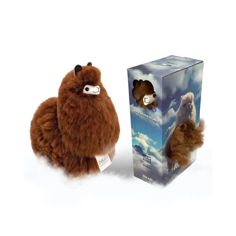 Inkari-Naturals-Alpaca Toy Walnut 32cm