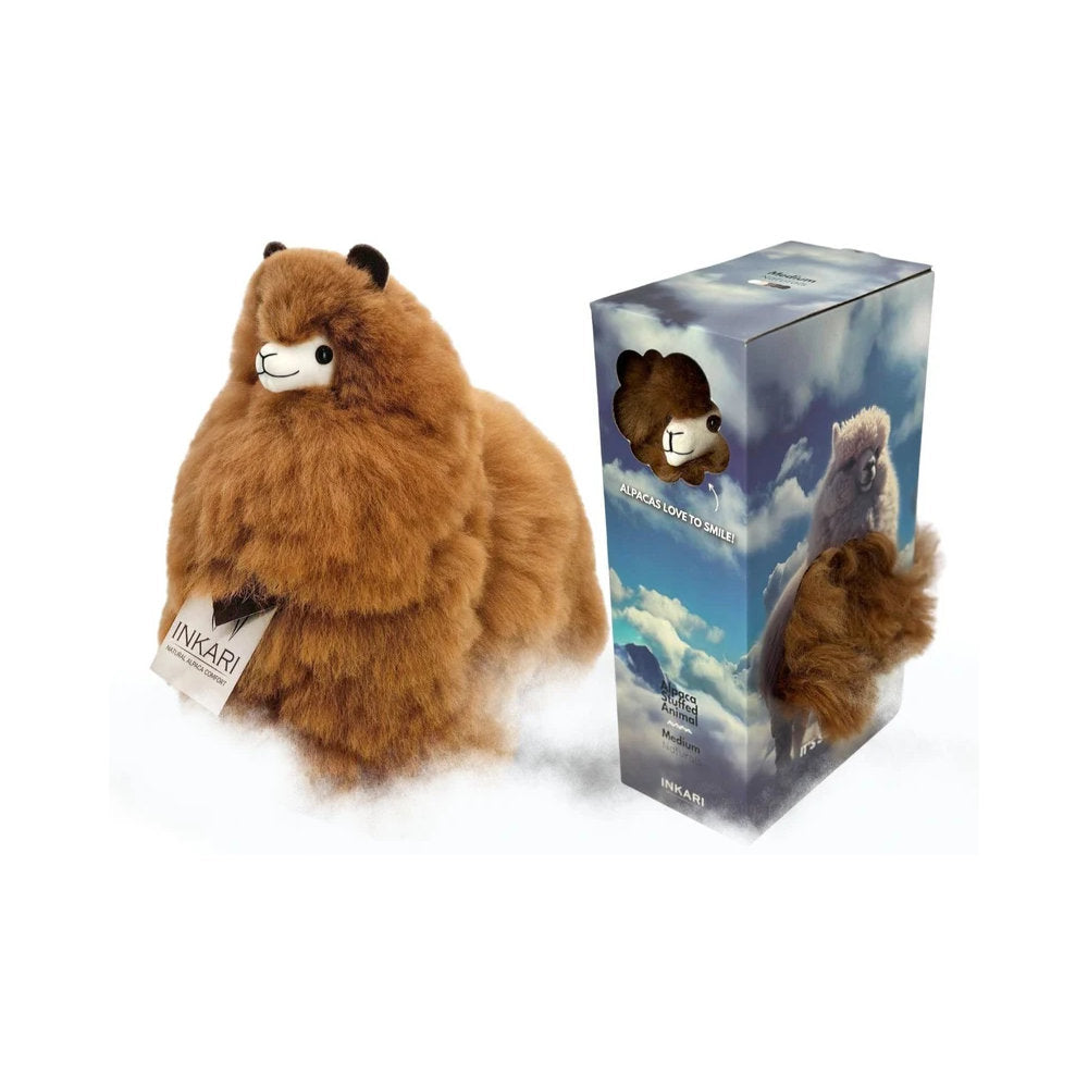 Inkari-Naturals-Alpaca Toy Hazelnut 32cm