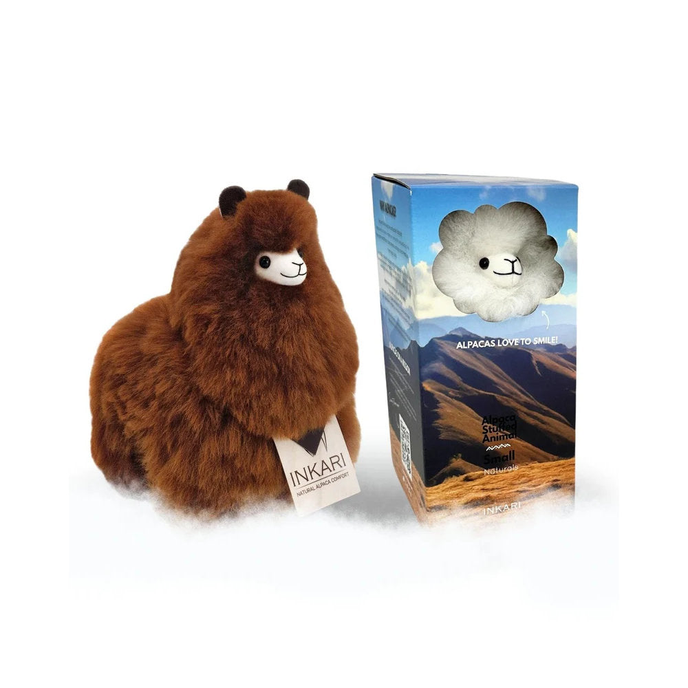 Inkari-Naturals-Alpaca Toy Walnut 23cm