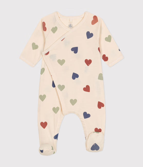 BABIES' HEART PATTERN COTTON PYJAMAS