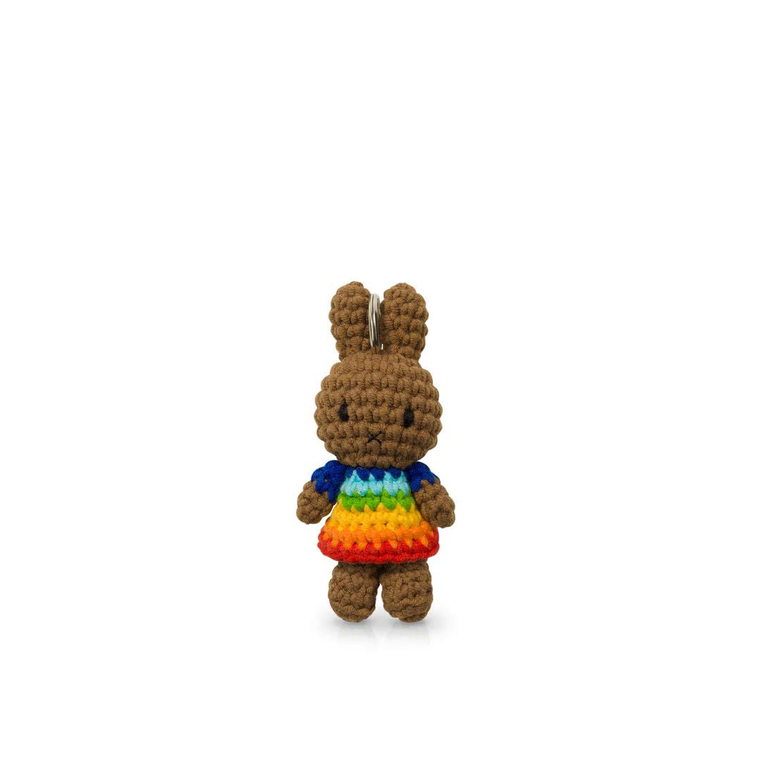 Miffy-Handmade Crochet Melanie Keychain Rainbow