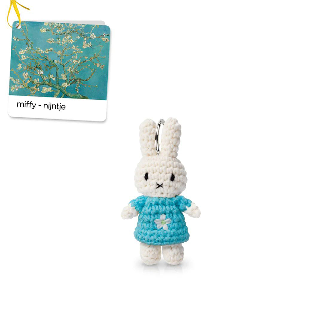 Miffy-Handmade Crochet Miffy Keychain Blue