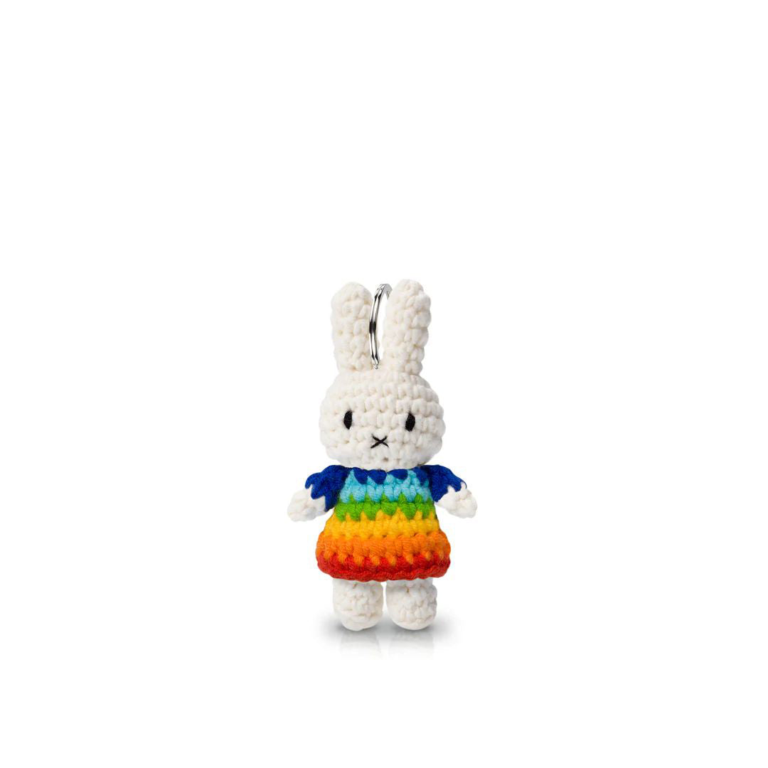Miffy-Handmade Crochet Miffy Keychain Rainbow