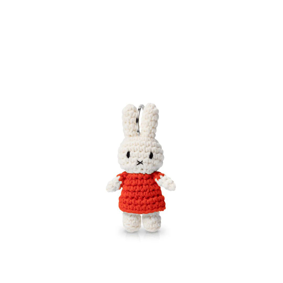 Miffy-Handmade Crochet Miffy Keychain Red
