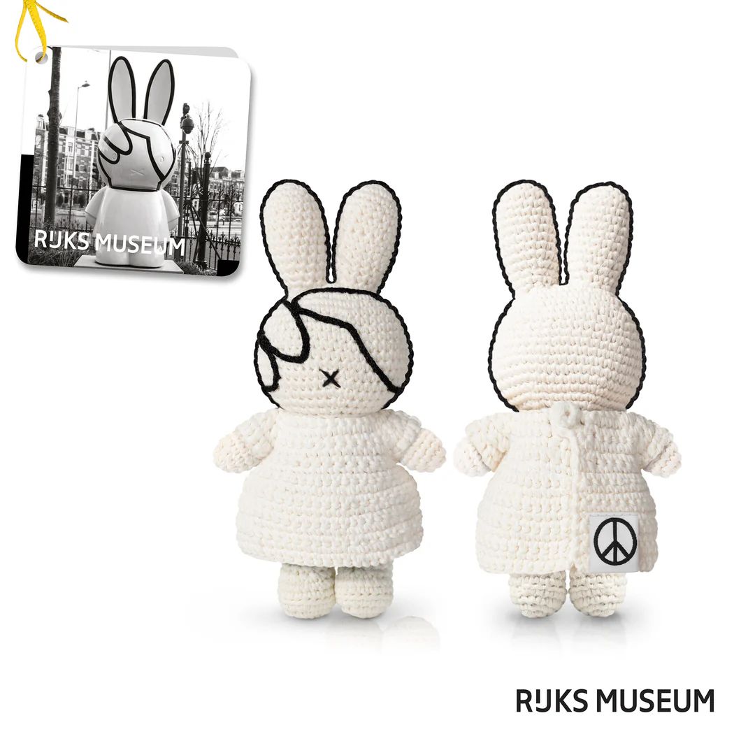 Miffy-Miffy in handmade for Peace dress x Rijks Museum White