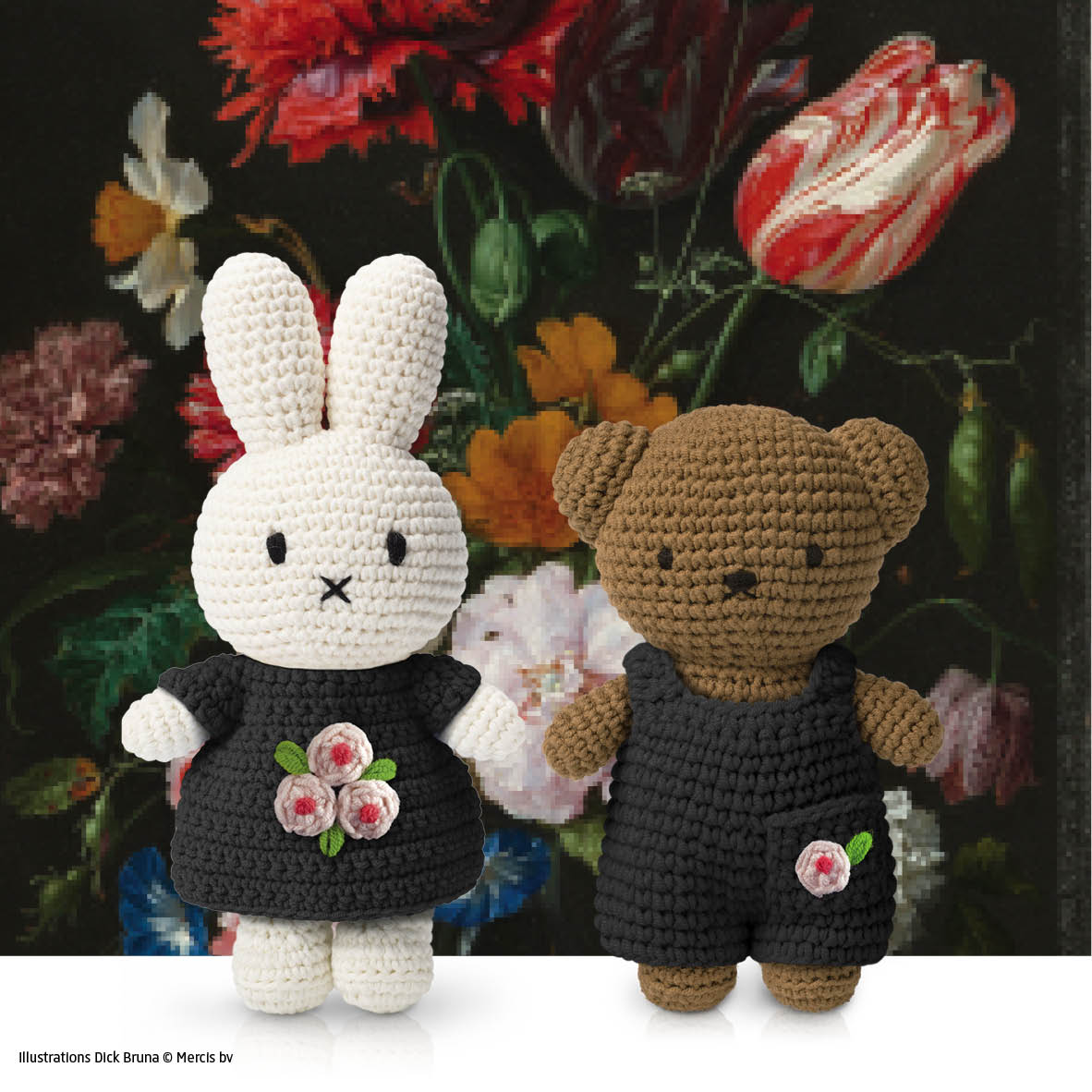 Miffy-Miffy Still Life with Flowers Outfit black