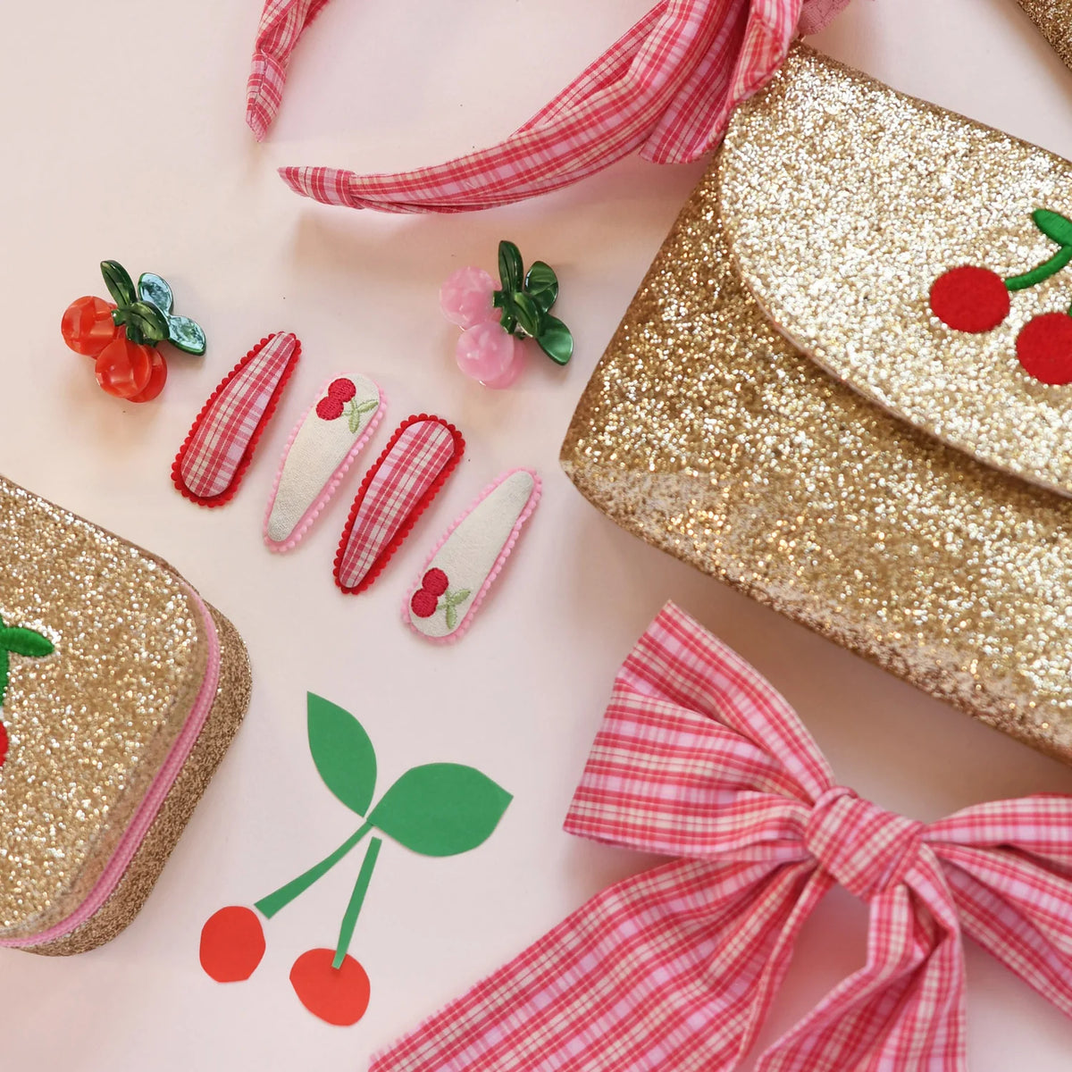 Rockahula Kids-Cherry Dreams Fabric Clip set