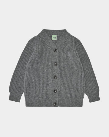 Lambswool Cardigan charcoal melange