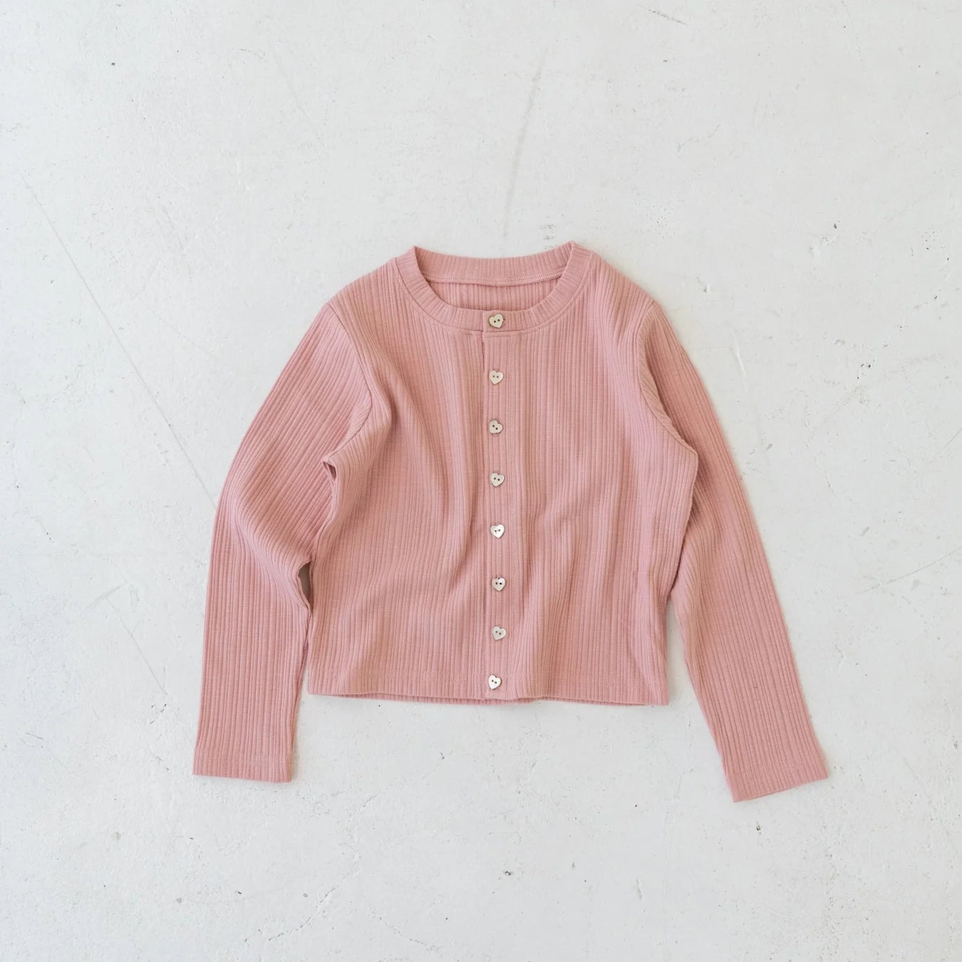 Solii + Solä - Girls Ribbed Cardigan Pink