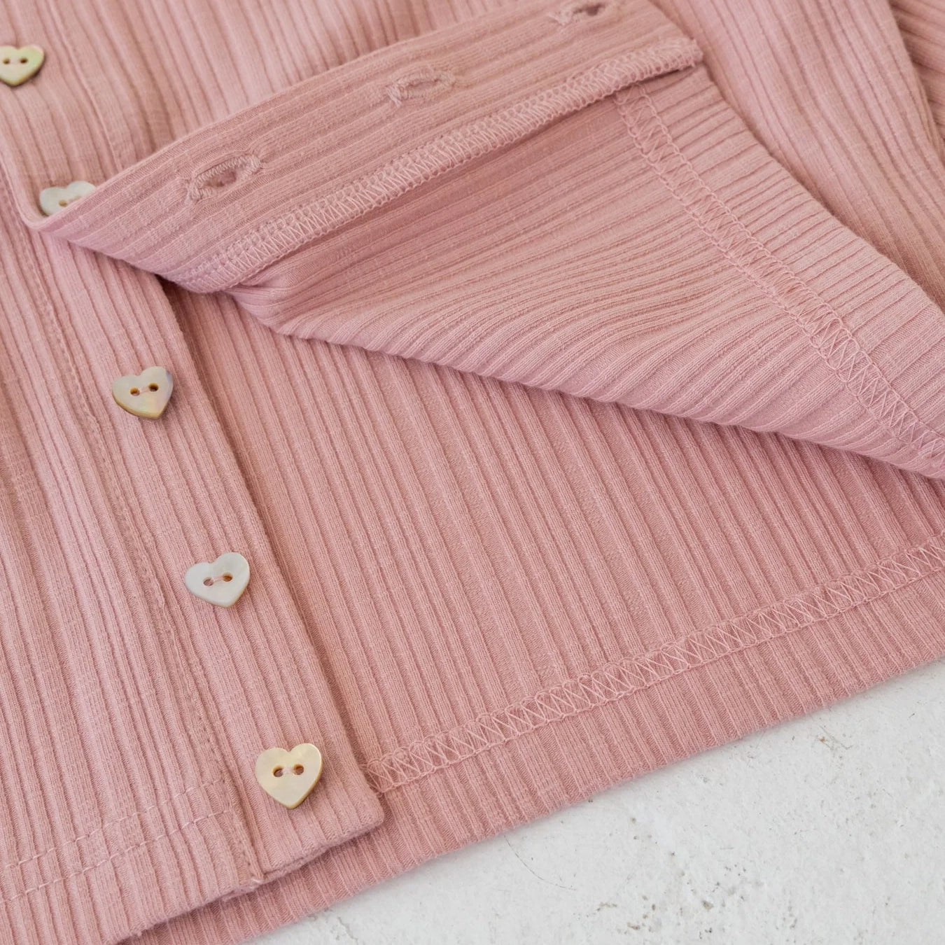 Solii + Solä - Girls Ribbed Cardigan Pink