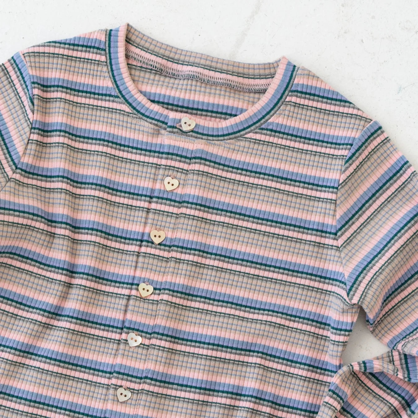 Solii + Solä - Girls Ribbed Cardigan Stripe