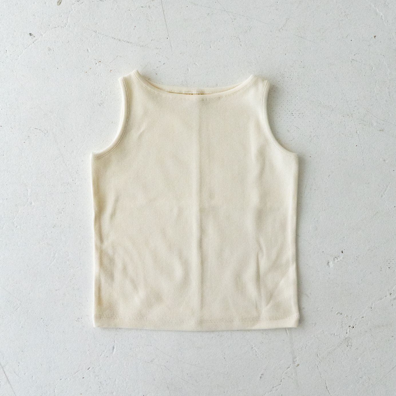 Solii + Solä - Ribbed Sleeveless Ivory