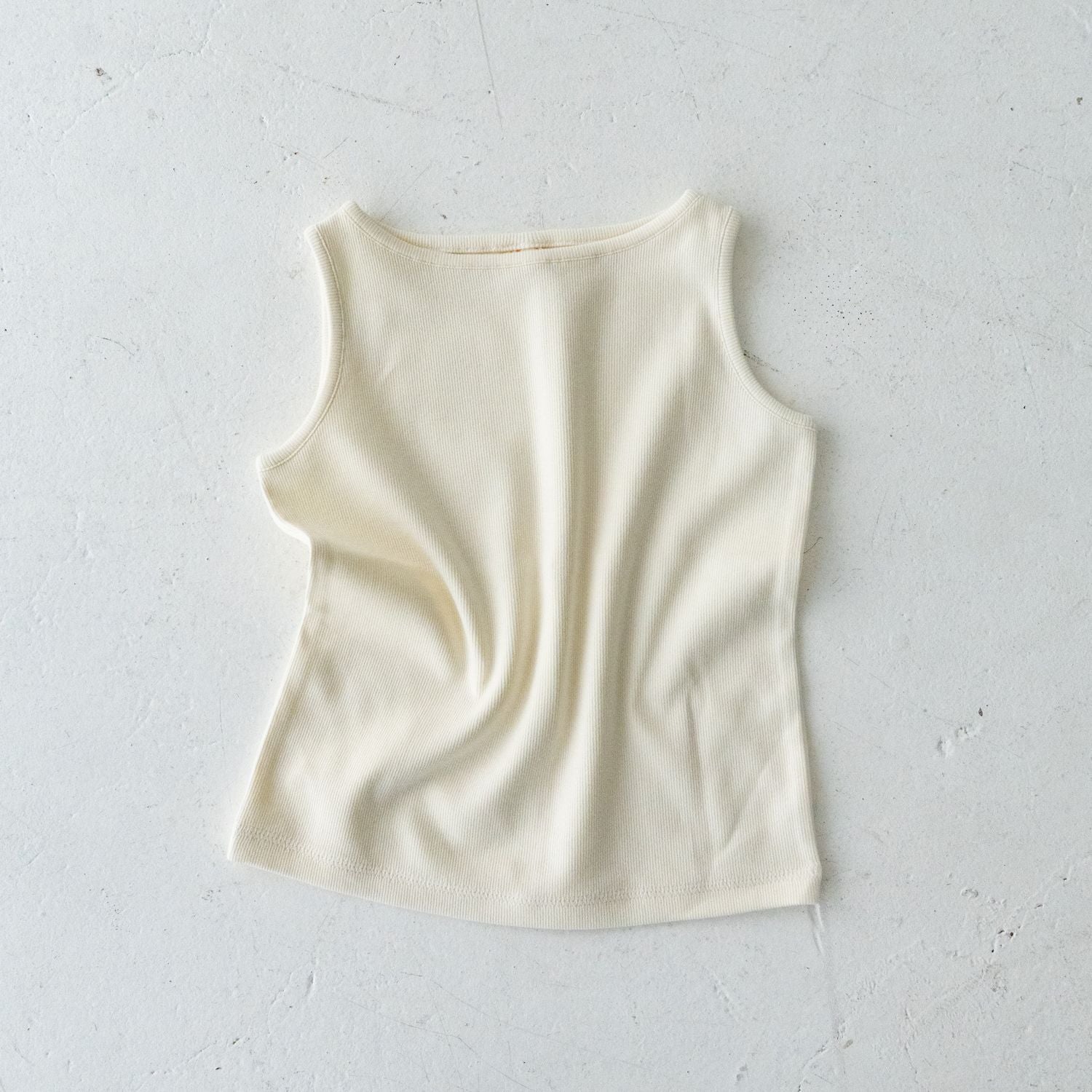 Solii + Solä - Ribbed Sleeveless Ivory