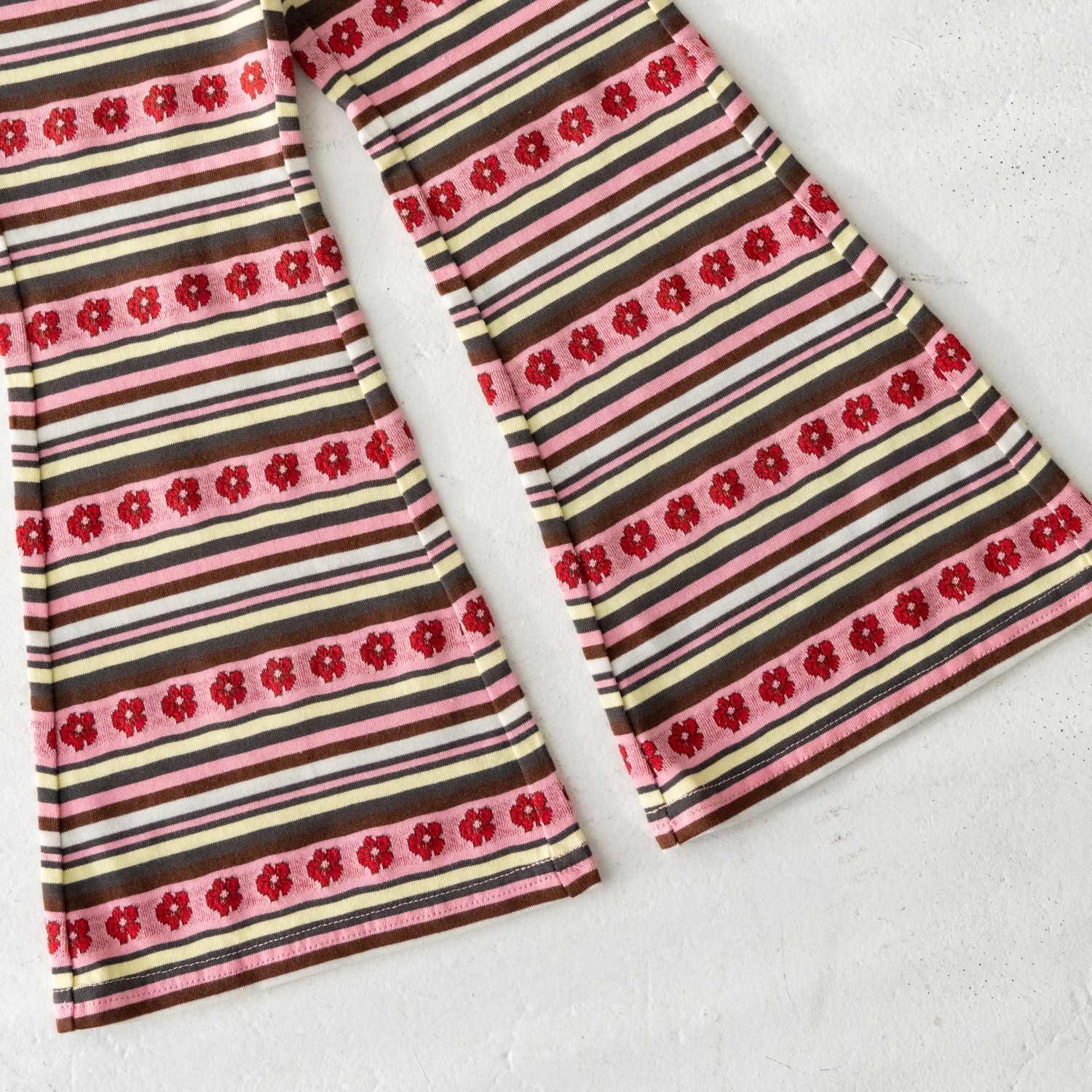 Solii + Solä - Girls Flower Flare Pants Pink-mix