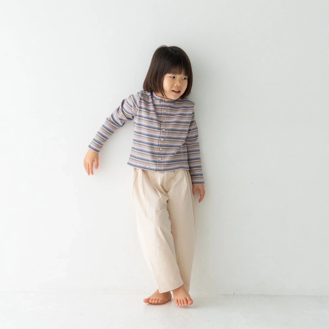 Solii + Solä - Girls Ribbed Cardigan Stripe