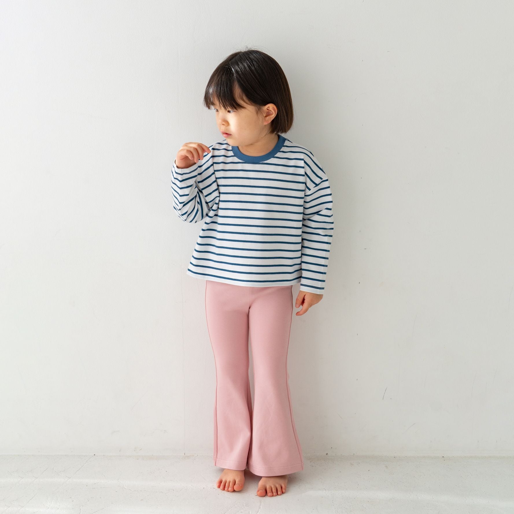 Solii + Solä - Girls Flare Cotton Pants Pink