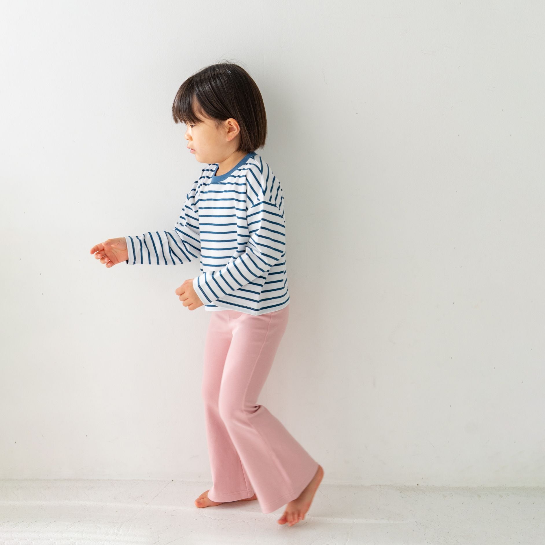 Solii + Solä - Girls Flare Cotton Pants Pink
