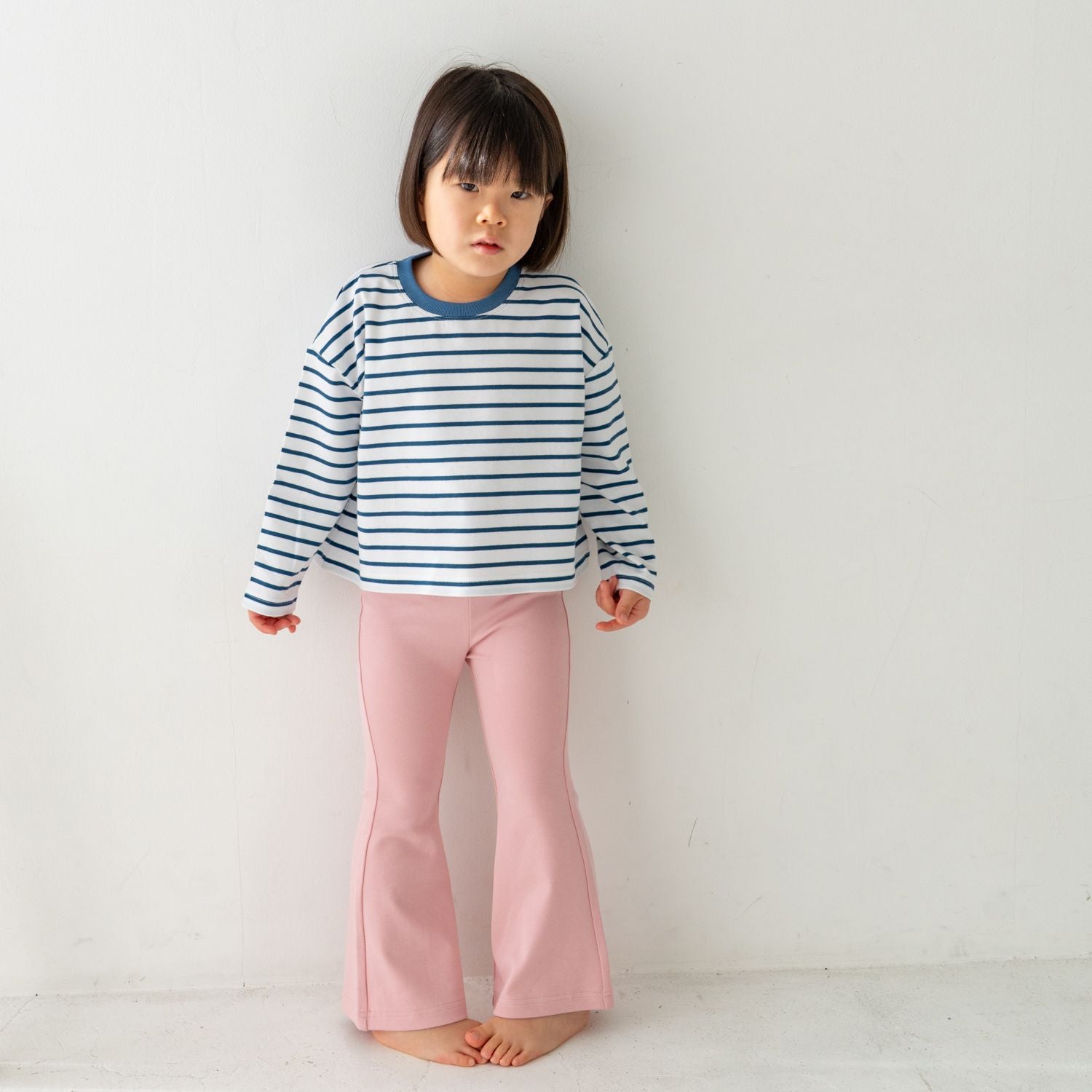 Solii + Solä - Girls Flare Cotton Pants Pink