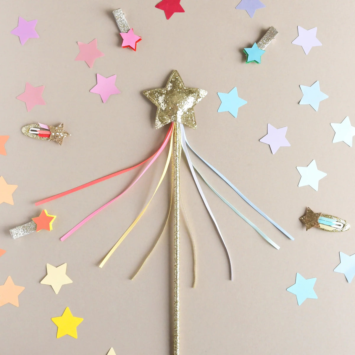 Glitter Star Wand Gold