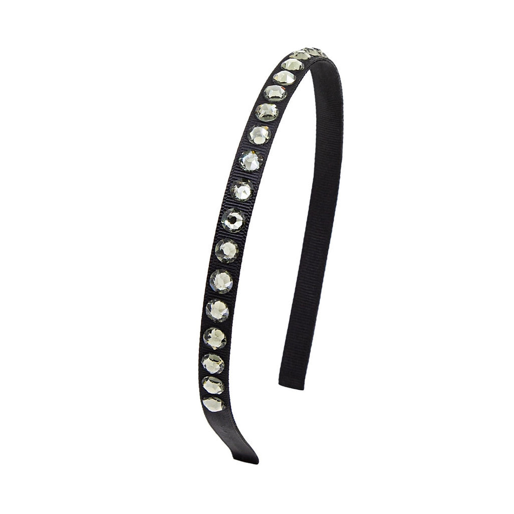Olilia-Deluxe Crystals Hard Headband-Black Diamond