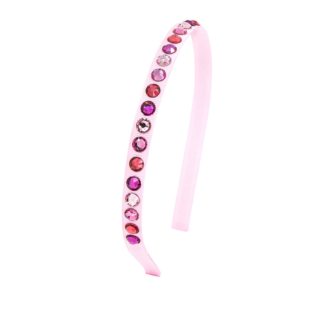 Olilia-Deluxe Crystals Hard Headband-Pink Multi