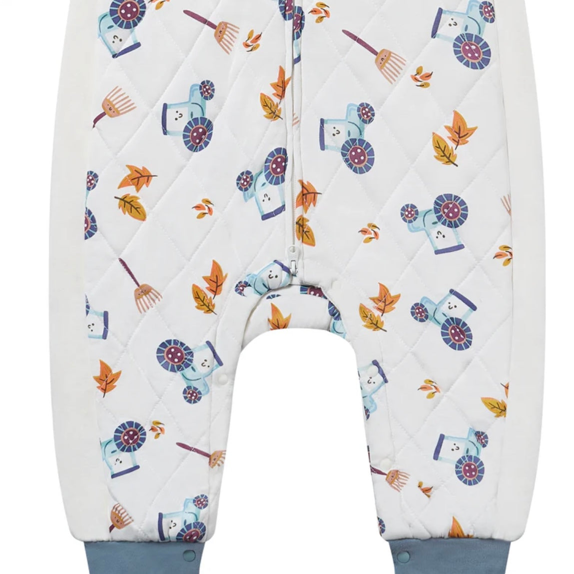 Nest Designs-Quilted Long Sleeve Romper On The Farm