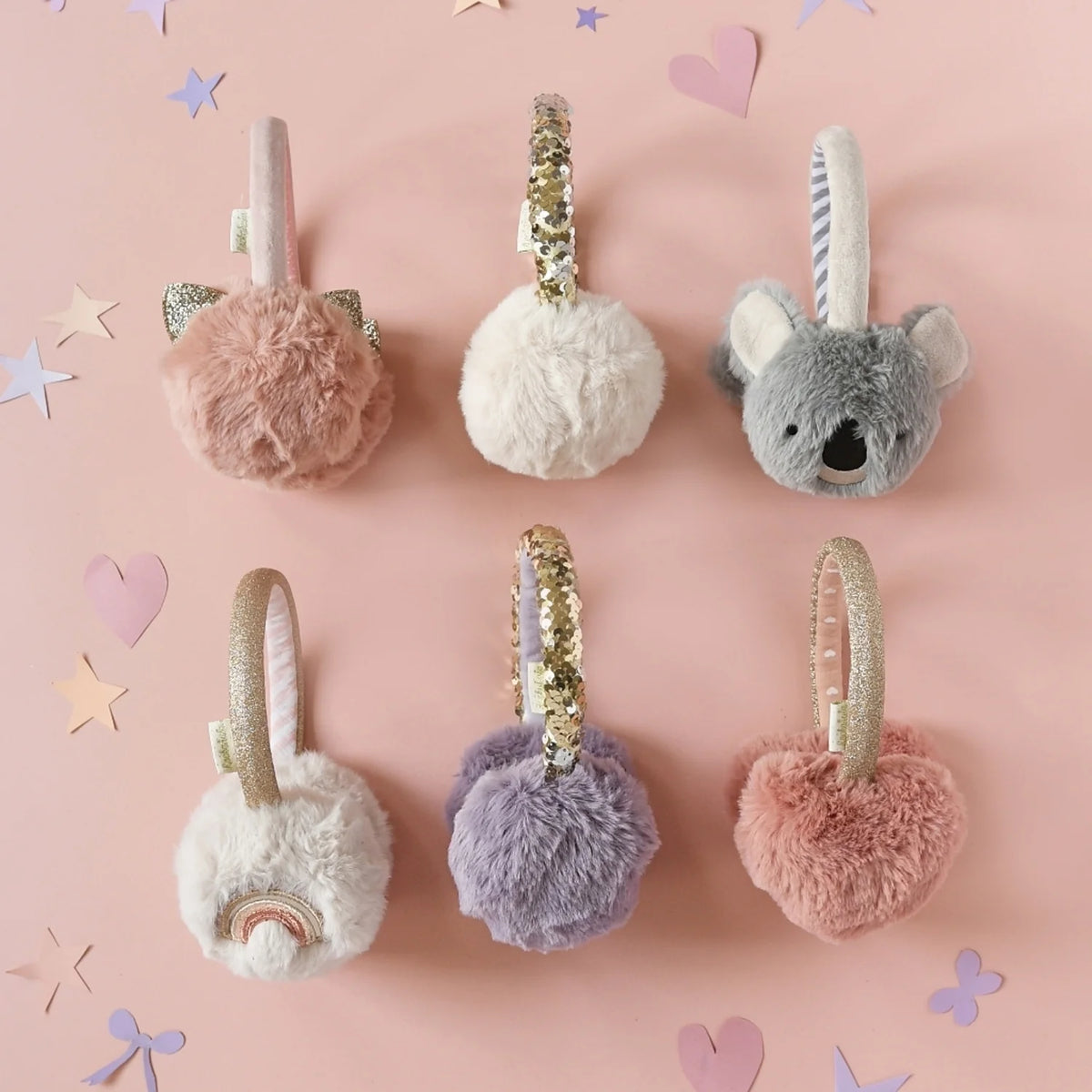 Rockahula Kids-Love Heart Earmuffs Pink