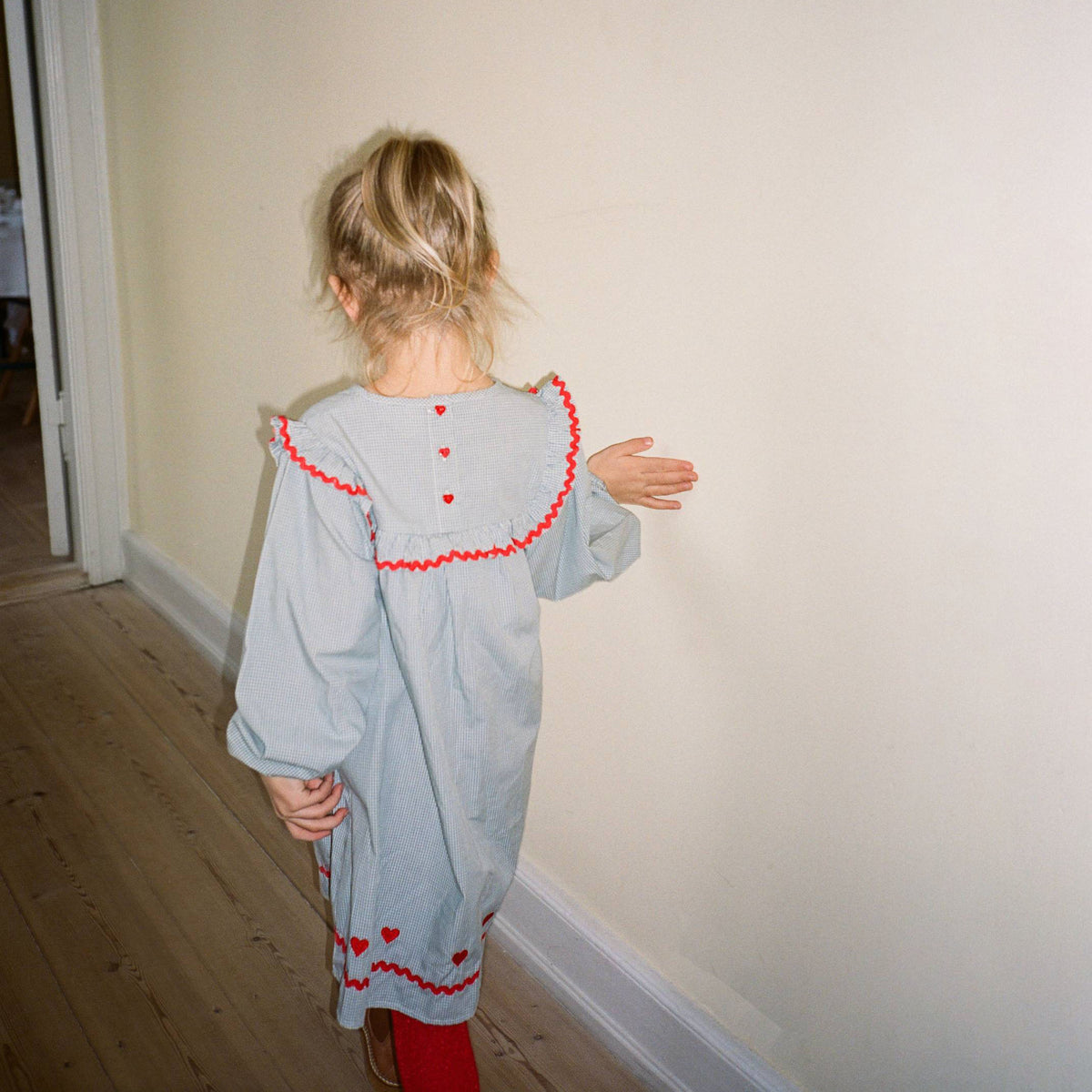 Flöss-Girl Ellis Dress Light Blue Gingham