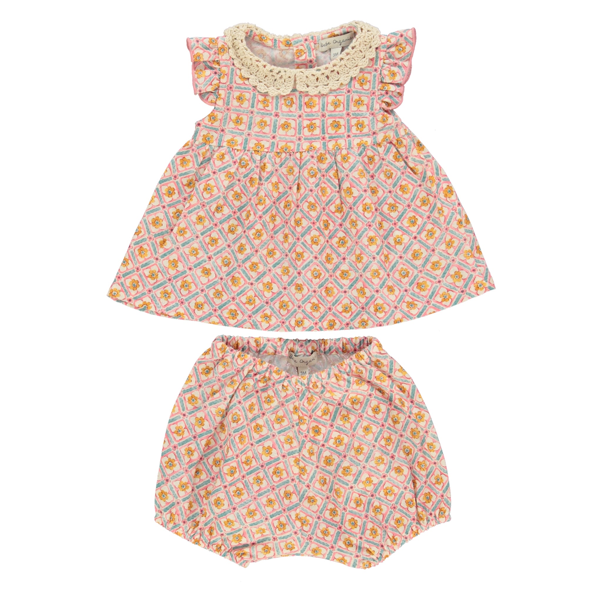 Bebe Organic-Eloise Baby Set Geometric Florals