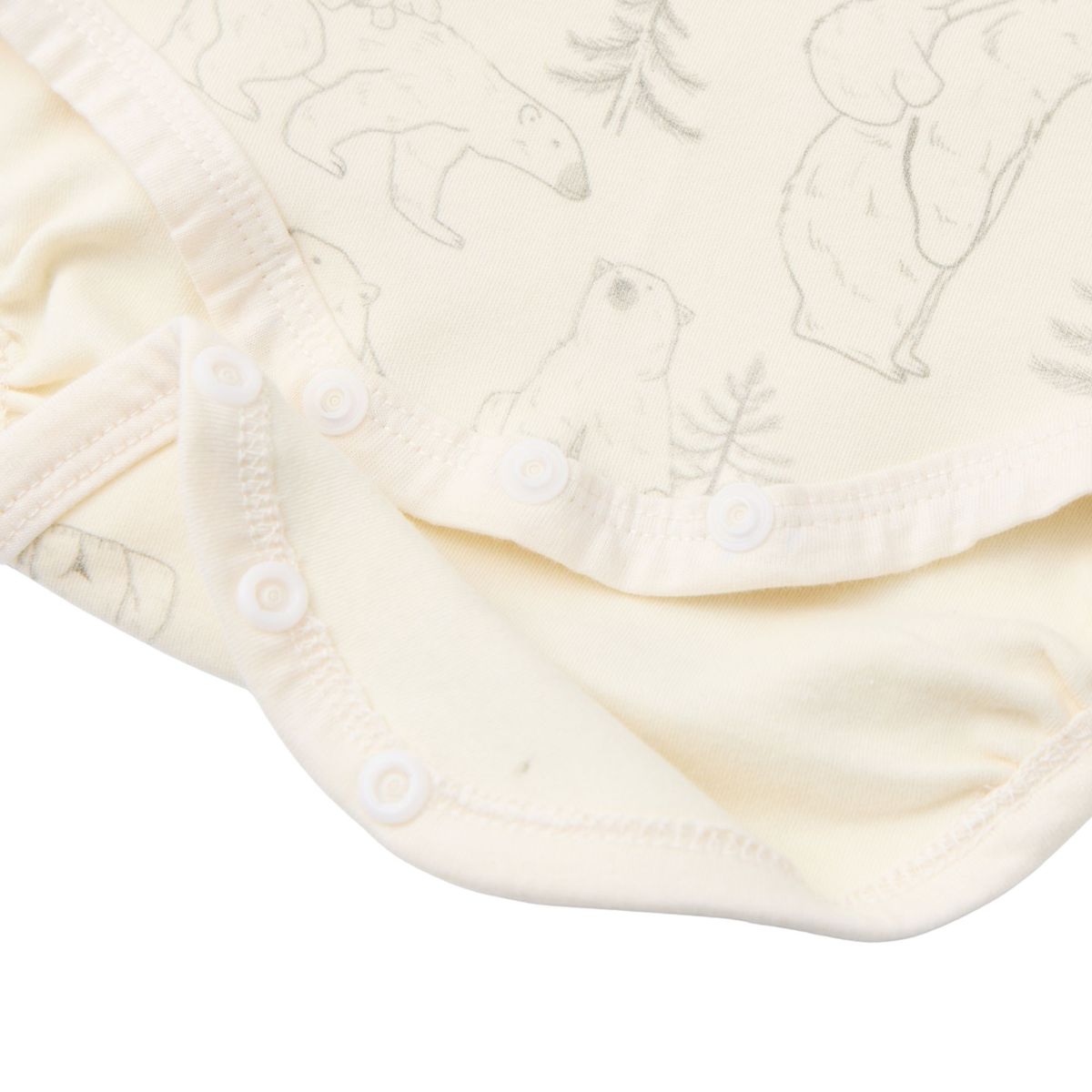 Blara Organic House-Envelope Long Sleeve Bodysuit Polar Bear Family