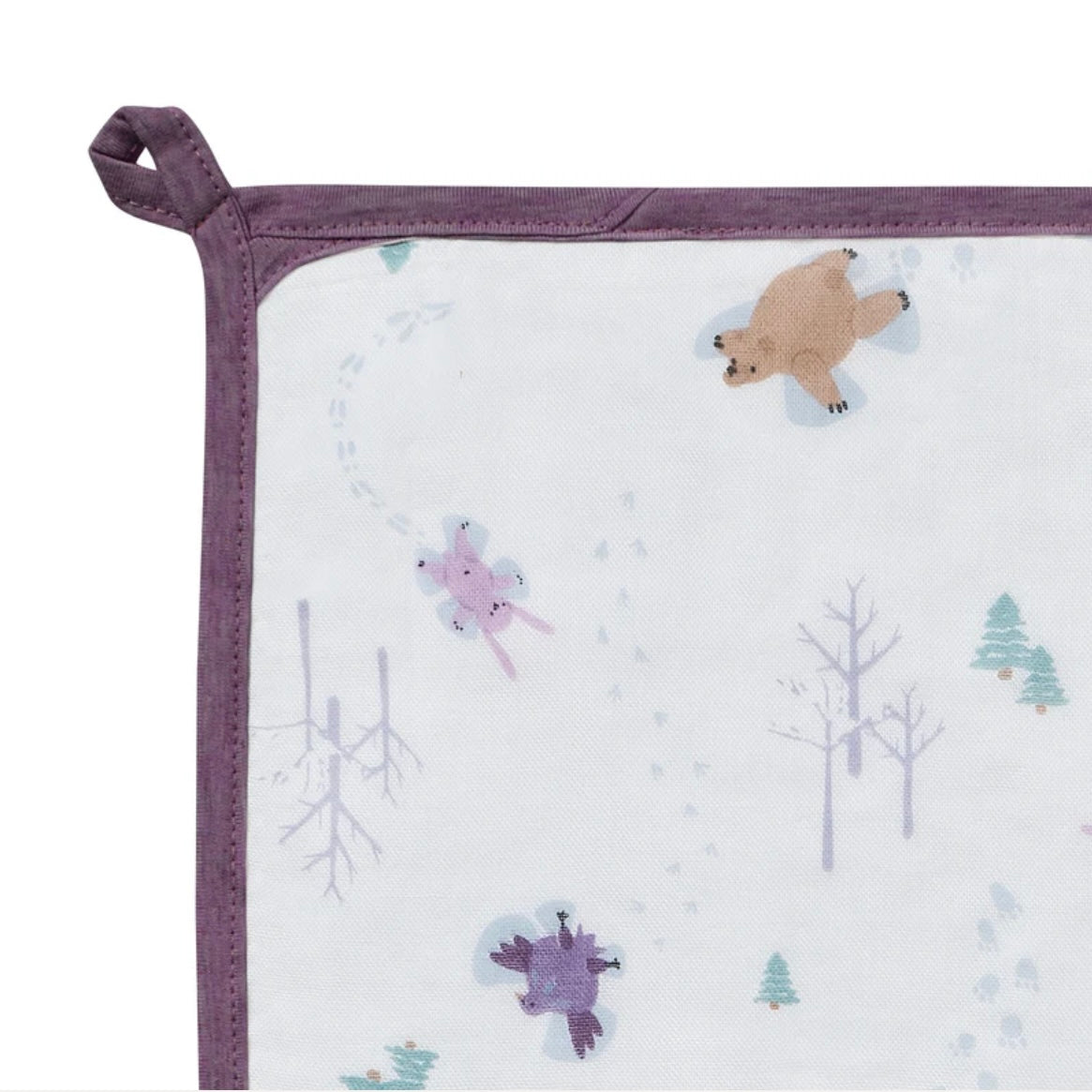 Nest Designs-4-Layer Baby Washcloth Set (3 Pack) - 25cm x 23cm Snowy Snuggles+Snow Angels+Stars White