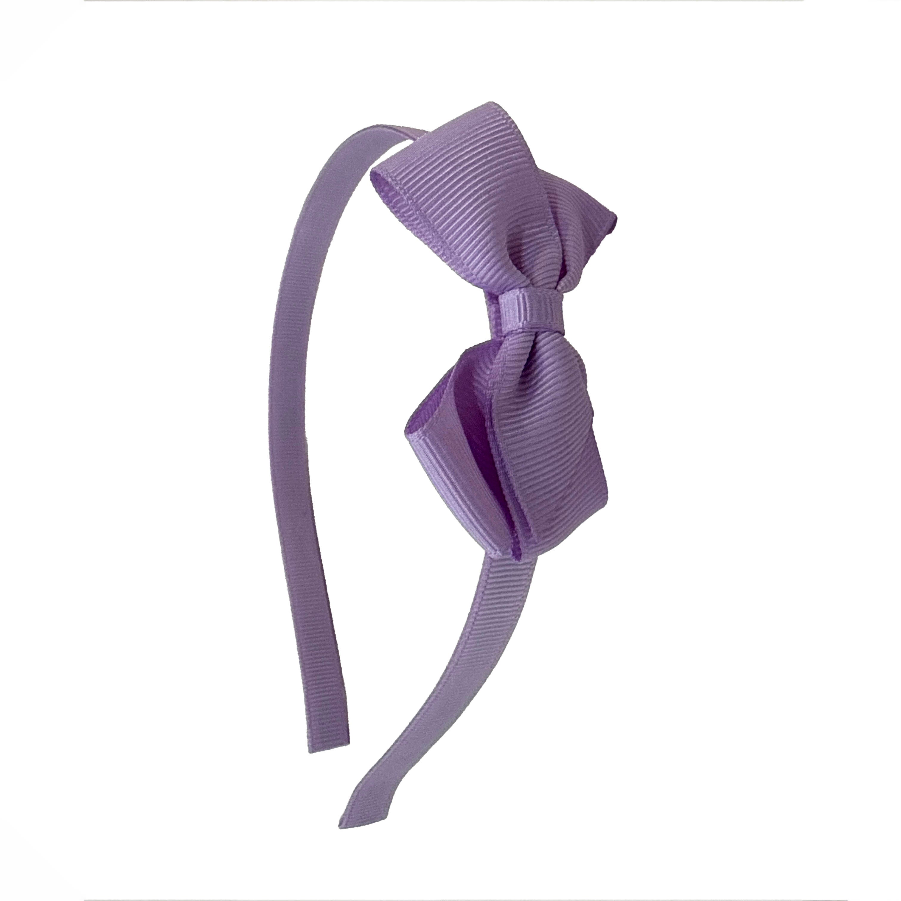 Olilia-Small London Bow Hard Headband-Light Orchid