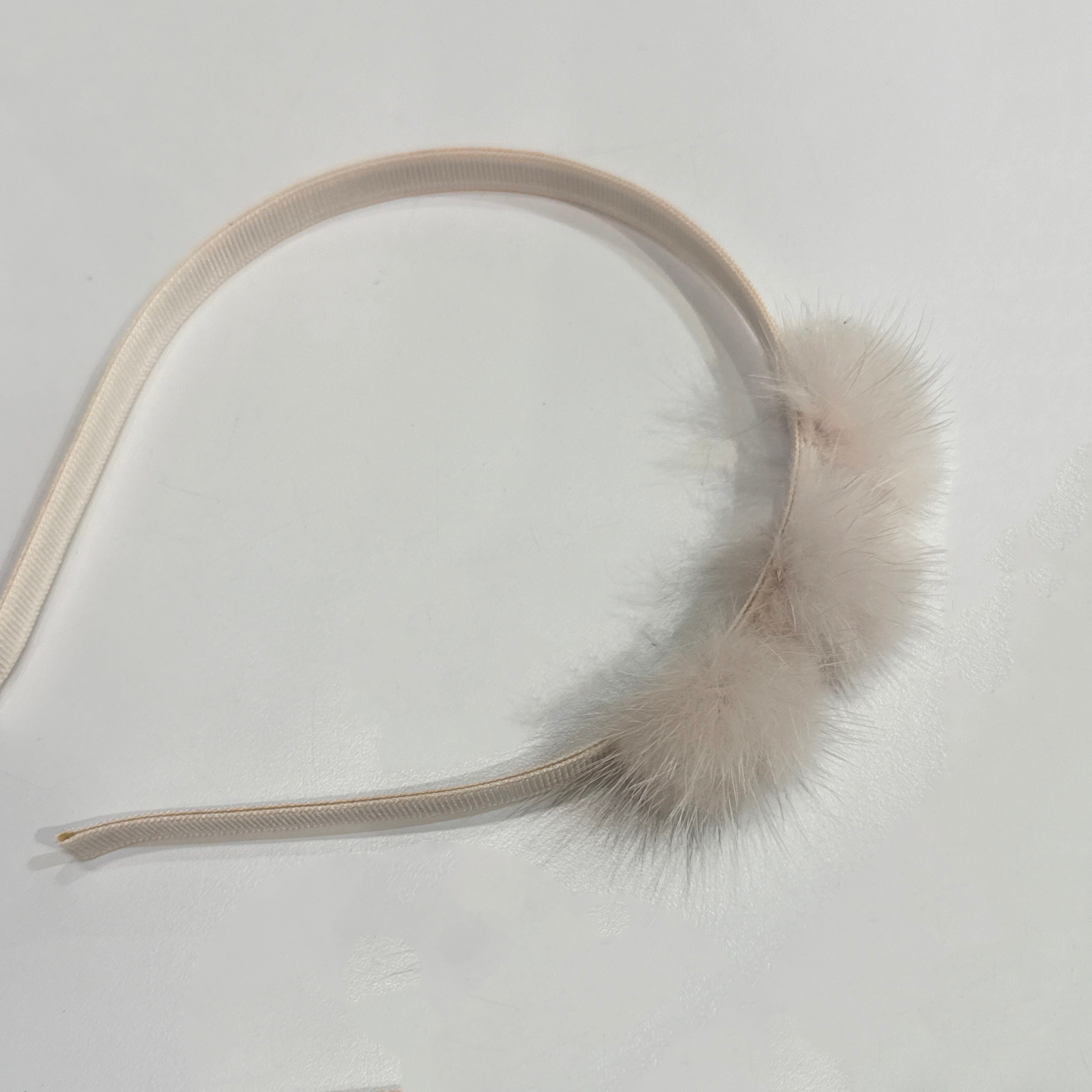 Olilia-Mink Triple Puff Hard Headband-Sideshow Rose