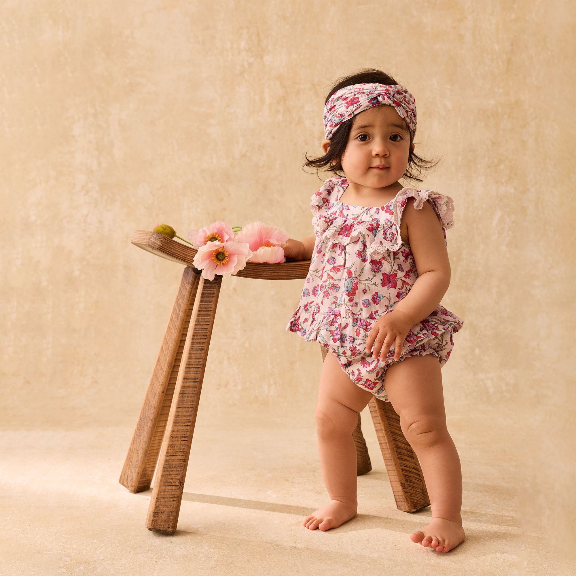 Louise Misha-Baby Girls Blouse Inessa Cream Floral Haven
