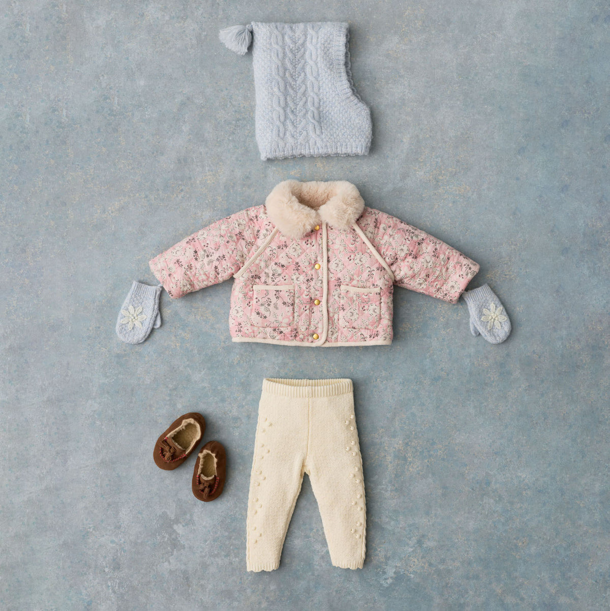 Louise Misha-Baby Girls Reversible Coat Jasmina Pink Linden Blossom