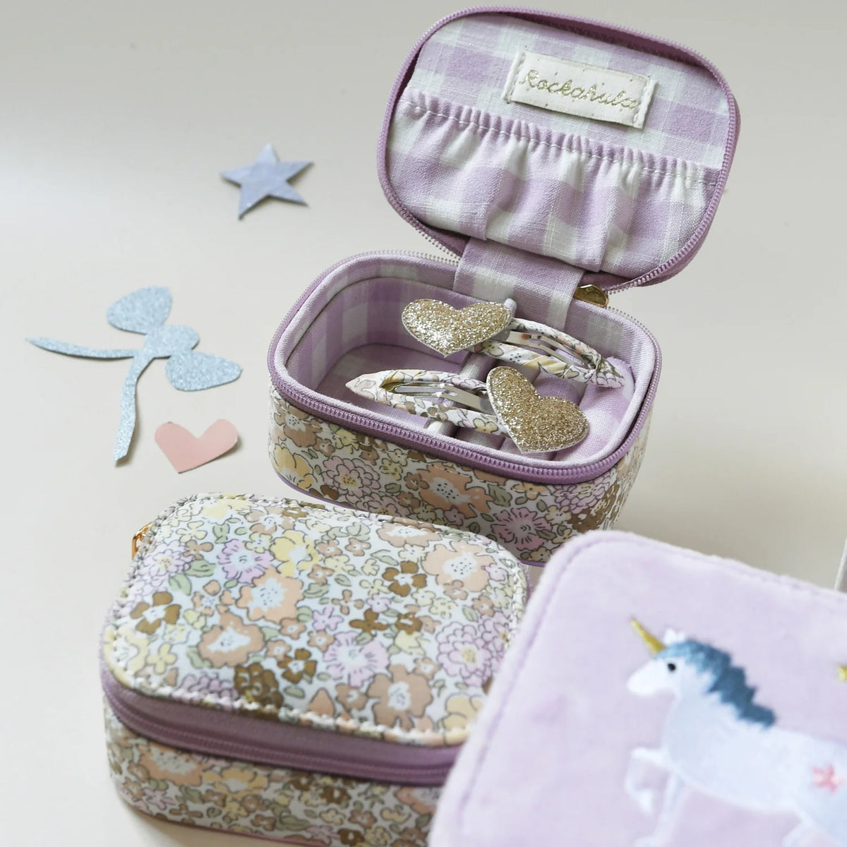 Rockahula Kids-Fairytale Floral Heart Clips