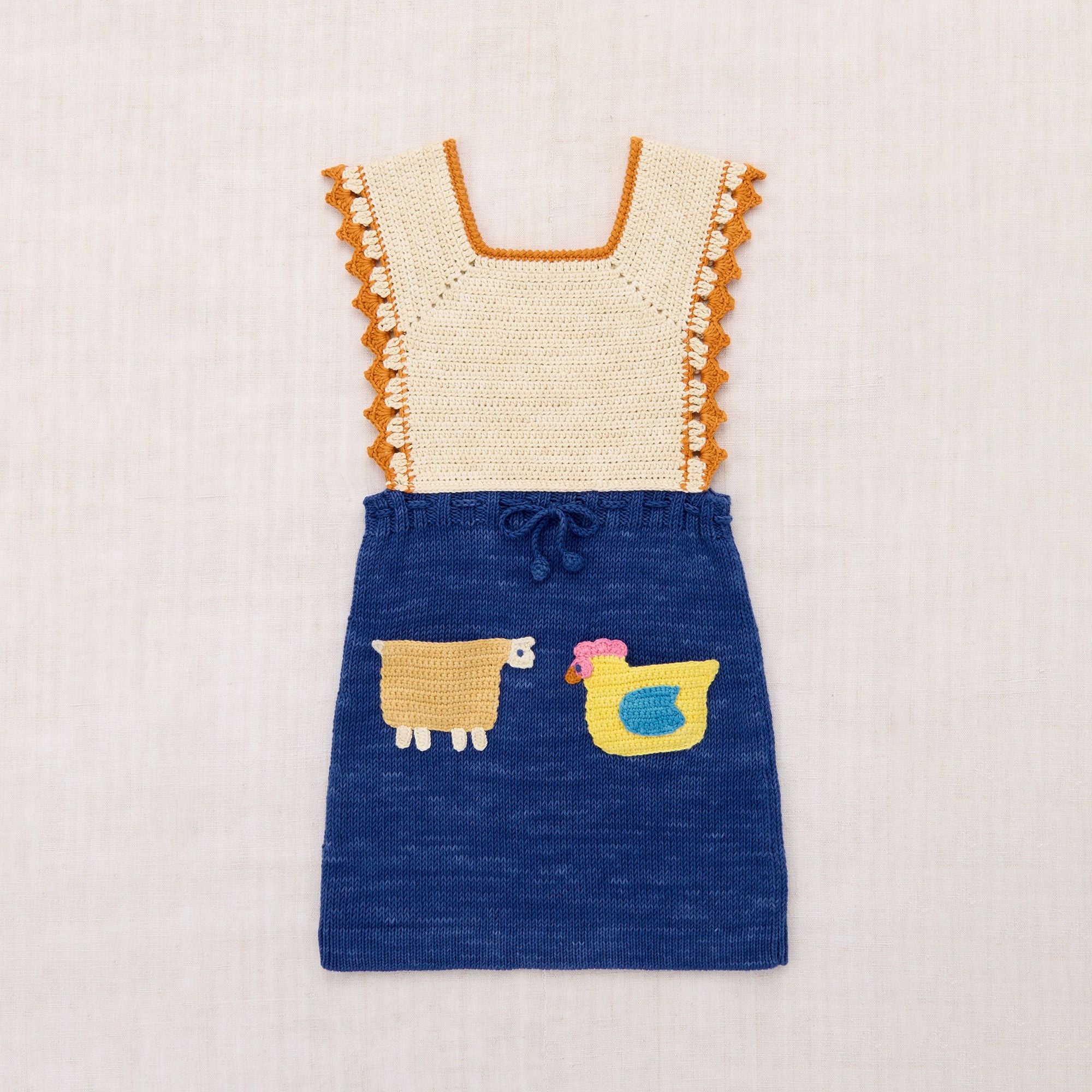 Misha & Puff-Farm Topanga Pinafore Blue Ribbon