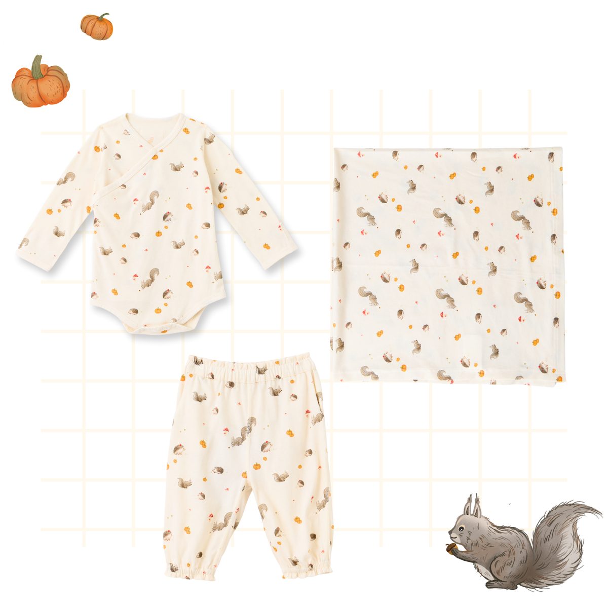 Blara Organic House-Newborn Gift Bundle B Forest Friends