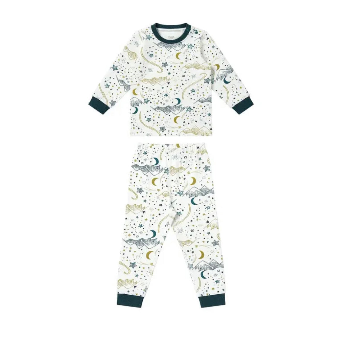 Long Sleeve Two-Piece PJ Set - Stars White