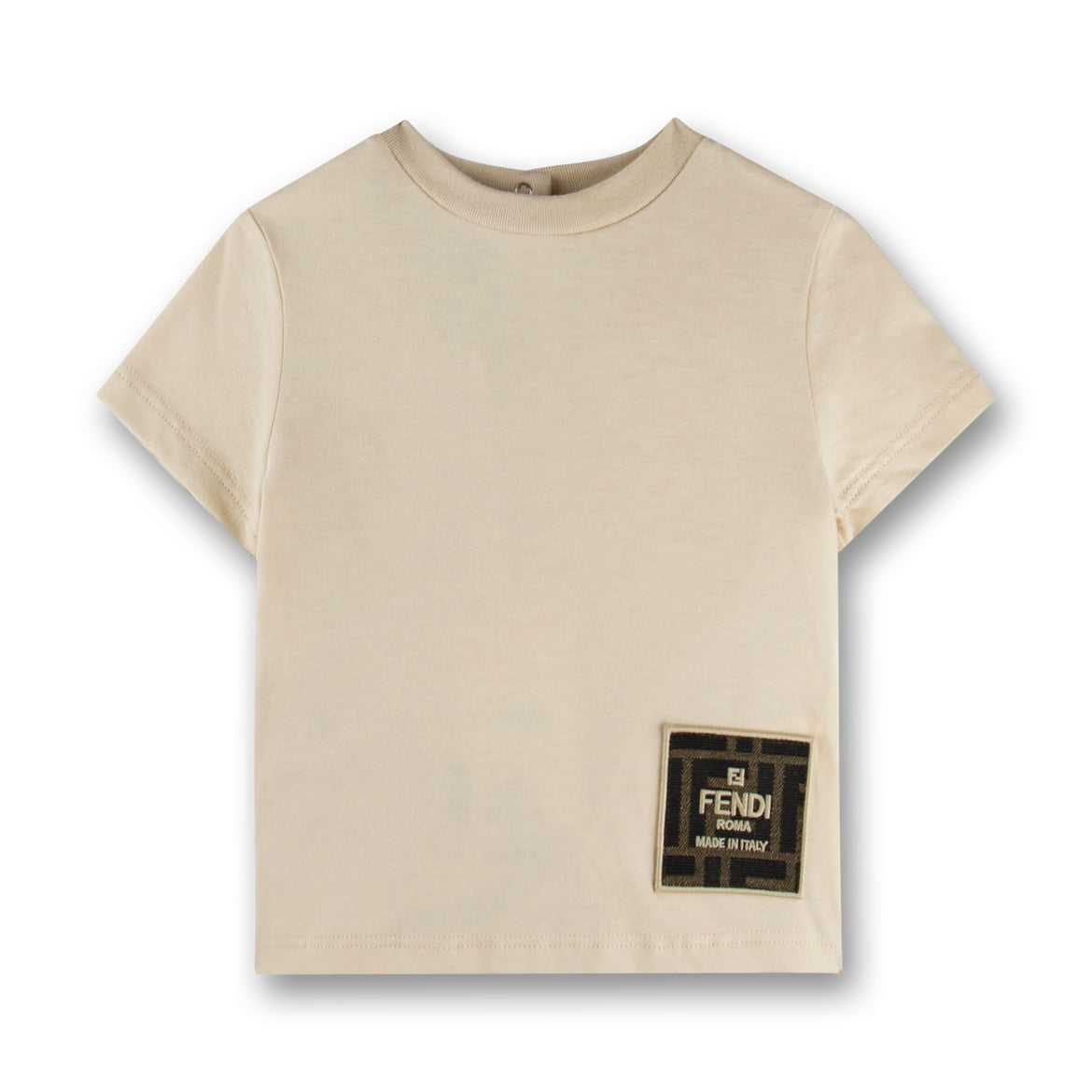 BABY SS TEE WITH SQUARE FF DETAIL